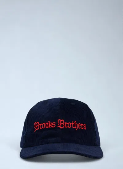Brooks Brothers Logo Motif Baseball Cap In Blue