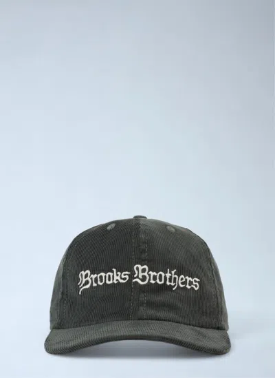 Brooks Brothers Logo Motif Baseball Cap In Gray