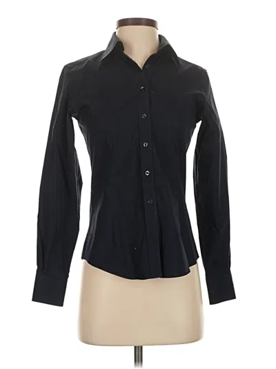 Pre-owned Brooks Brothers Long Sleeve Blouse In Black