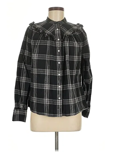 Pre-owned Brooks Brothers Long Sleeve Blouse In Black