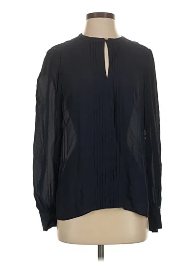 Pre-owned Brooks Brothers Long Sleeve Blouse In Black