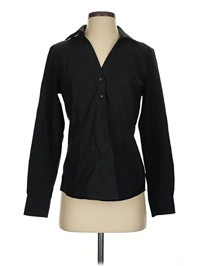Pre-owned Brooks Brothers Long Sleeve Blouse In Black