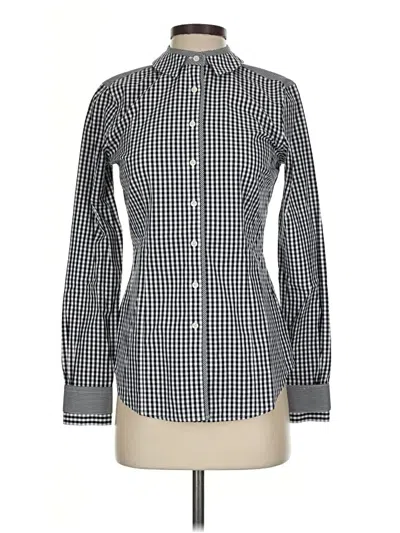 Pre-owned Brooks Brothers Long Sleeve Blouse In Black