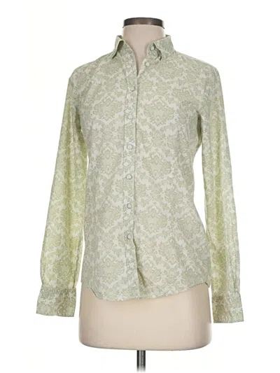 Pre-owned Brooks Brothers Long Sleeve Blouse In Green