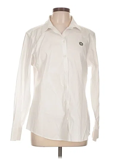 Pre-owned Brooks Brothers Long Sleeve Blouse In Ivory