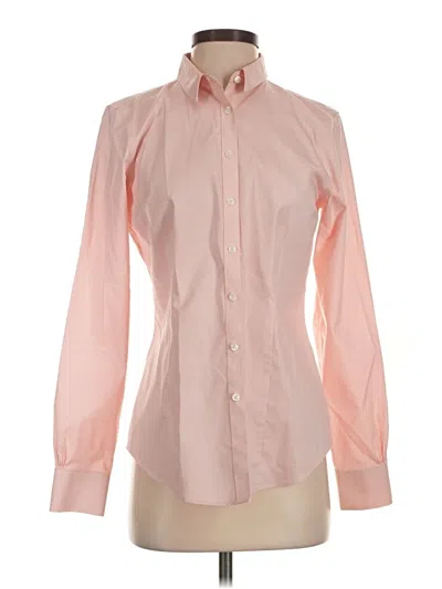 Pre-owned Brooks Brothers Long Sleeve Blouse In Pink