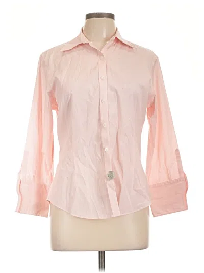 Pre-owned Brooks Brothers Long Sleeve Blouse In Pink