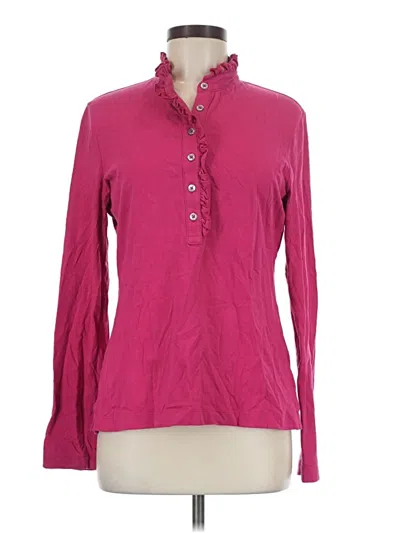 Pre-owned Brooks Brothers Long Sleeve Blouse In Pink