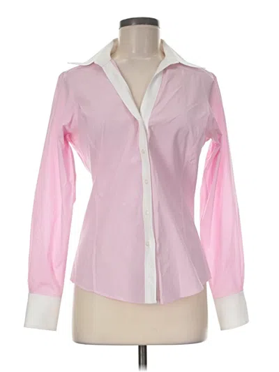 Pre-owned Brooks Brothers Long Sleeve Blouse In Pink