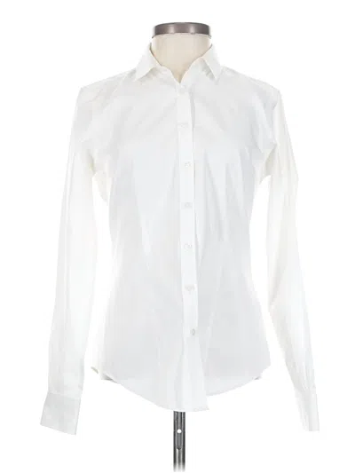 Pre-owned Brooks Brothers Long Sleeve Blouse In White