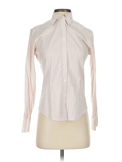 Pre-owned Brooks Brothers Long Sleeve Blouse In White