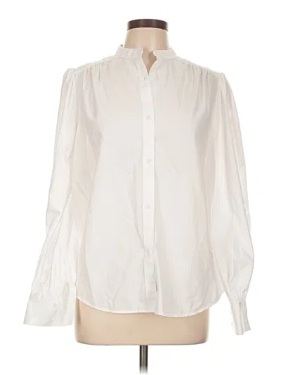 Pre-owned Brooks Brothers Long Sleeve Blouse In White
