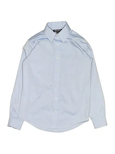 Pre-owned Brooks Brothers Kids' Long Sleeve Button Down Shirt In Blue