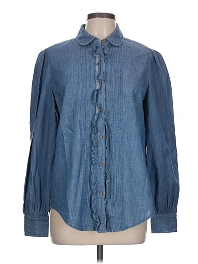 Pre-owned Brooks Brothers Long Sleeve Button Down Shirt In Blue