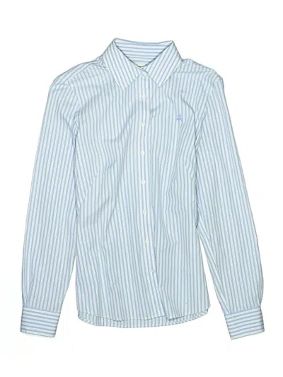 Pre-owned Brooks Brothers Kids' Long Sleeve Button Down Shirt In Blue