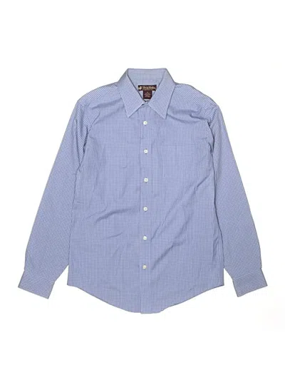 Pre-owned Brooks Brothers Kids' Long Sleeve Button Down Shirt In Blue