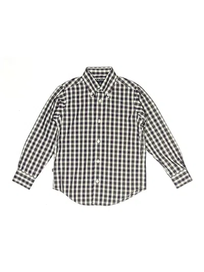 Pre-owned Brooks Brothers Kids' Long Sleeve Button Down Shirt In Gray