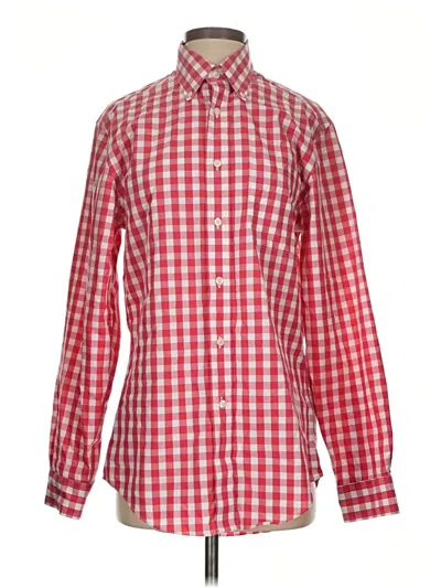 Pre-owned Brooks Brothers Long Sleeve Button Down Shirt In Red