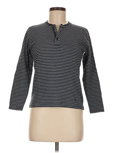 Pre-owned Brooks Brothers Long Sleeve Henley Shirt In Gray