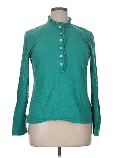 Pre-owned Brooks Brothers Long Sleeve Polo Shirt In Blue