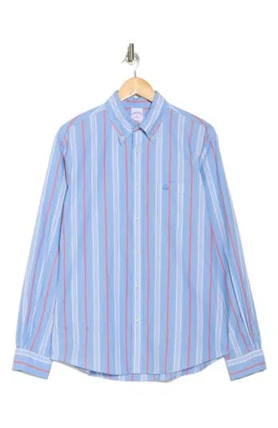Brooks Brothers Long Sleeve Sport Fit Button-down Shirt In Regatta Stripe