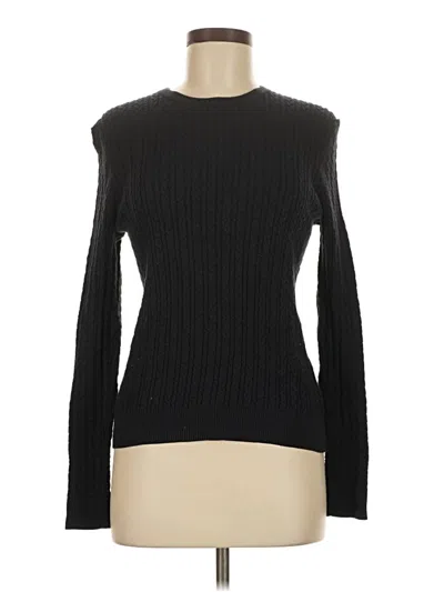 Pre-owned Brooks Brothers Long Sleeve Top Black Turtleneck Tops