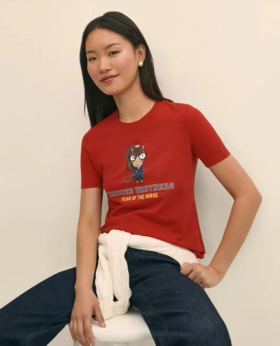 Brooks Brothers Lunar New Year 100% Cotton Graphic T-shirt In Red