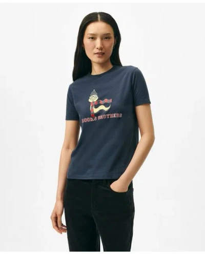 Brooks Brothers Lunar New Year Cotton Snake Motif T-shirt In Navy