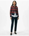 Brooks Brothers Lunar New Year Wool-blend Fair Isle Snake Motif Cardigan Sweater In Red