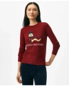 Brooks Brothers Lunar New Year Wool-blend Intarsia Snake Motif Sweater In Red