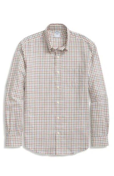 Brooks Brothers Lux Check Brushed Twill Button-down Shirt
