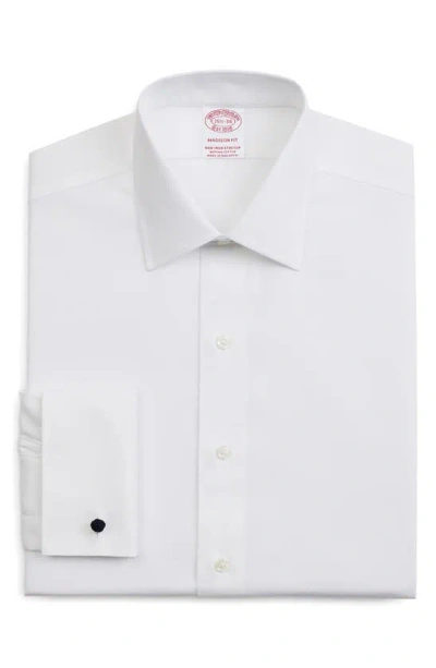 Brooks Brothers Madison Fit Non-iron Stretch Dress Shirt In White