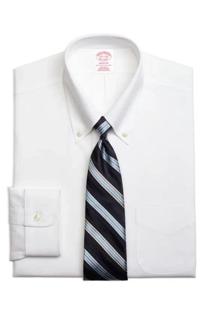 Brooks Brothers Madison Non-iron Dress Shirt In White