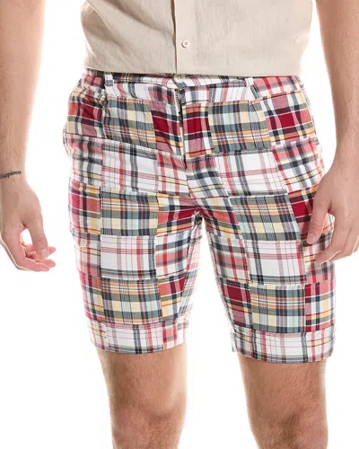 Brooks Brothers Madras Patch Short In Red
