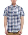 Brooks Brothers Madras Short Sleeve Sport Fit Button-down Shirt In Multi