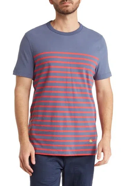 Brooks Brothers Mariner Stripe Cotton T-shirt In Blue/red