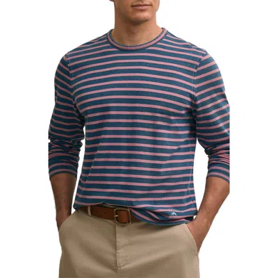 Brooks Brothers Cotton Heavyweight Mariner Stripe Long-sleeve T-shirt In Blue