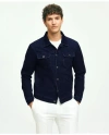 Brooks Brothers Medium Wale Corduroy Indigo Trucker Jacket In Indigo