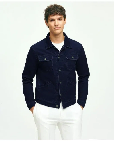 Brooks Brothers Medium Wale Corduroy Indigo Trucker Jacket