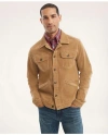 Brooks Brothers Medium Wale Corduroy Trucker Jacket In Beige
