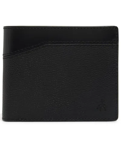 Brooks Brothers Men's Cayman Bi-fold Leather Wallet In Black