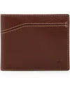 Brooks Brothers Men's Cayman Leather Wallet With Change Purse In Brown