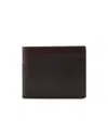 Brooks Brothers Men's Cayman Leather Wallet With Change Purse In Oxblood