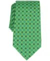 Brooks Brothers Men's Classic Circle & Square Print Silk Tie In Light Green