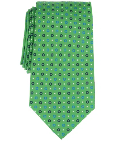 Brooks Brothers Men's Classic Circle & Square Print Silk Tie In Light Green