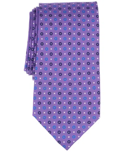 Brooks Brothers Men's Classic Circle & Square Print Silk Tie In Lilac