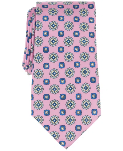 Brooks Brothers Men's Classic Double Medallion Print Silk Tie In Pink