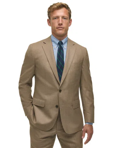Brooks Brothers Men's Classic-fit Houndstooth Suit Jacket In Brown