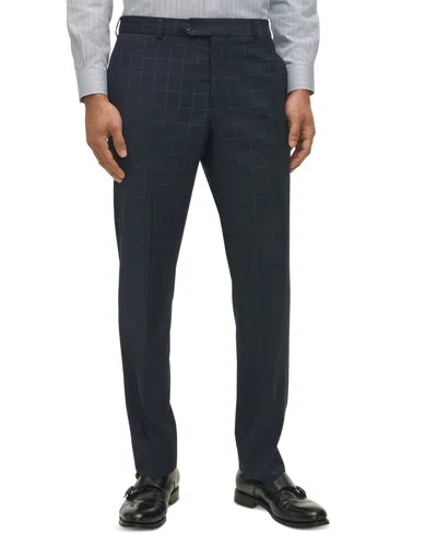 Brooks Brothers Men's Classic-fit Windowpane Suit Pants In Blue