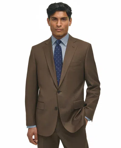 Brooks Brothers Men's Classic-fit Wool-blend Suit Jacket In Brown